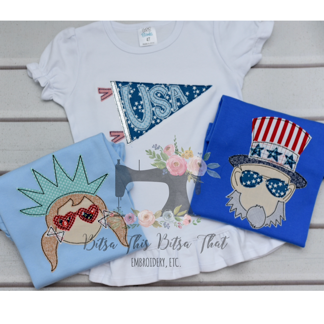 Applique Liberty Girl Tee
