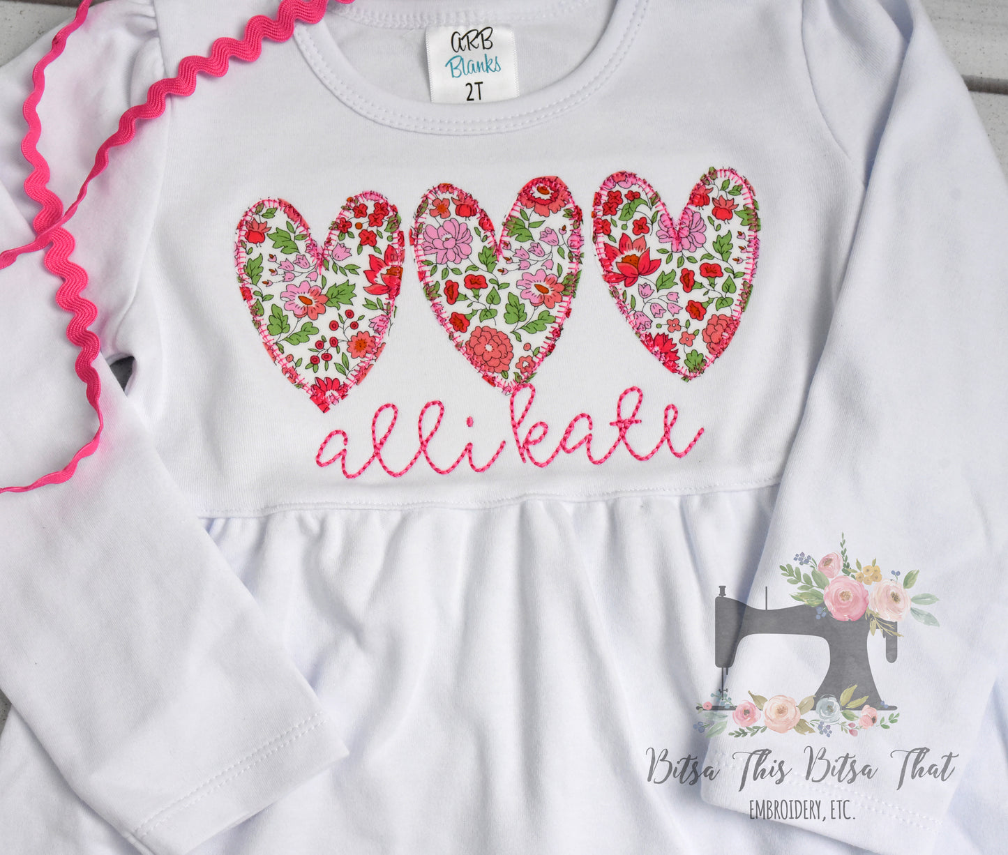 Heart Trio Applique