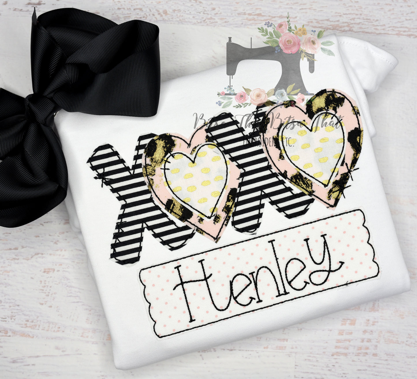 Xoxo Applique with name