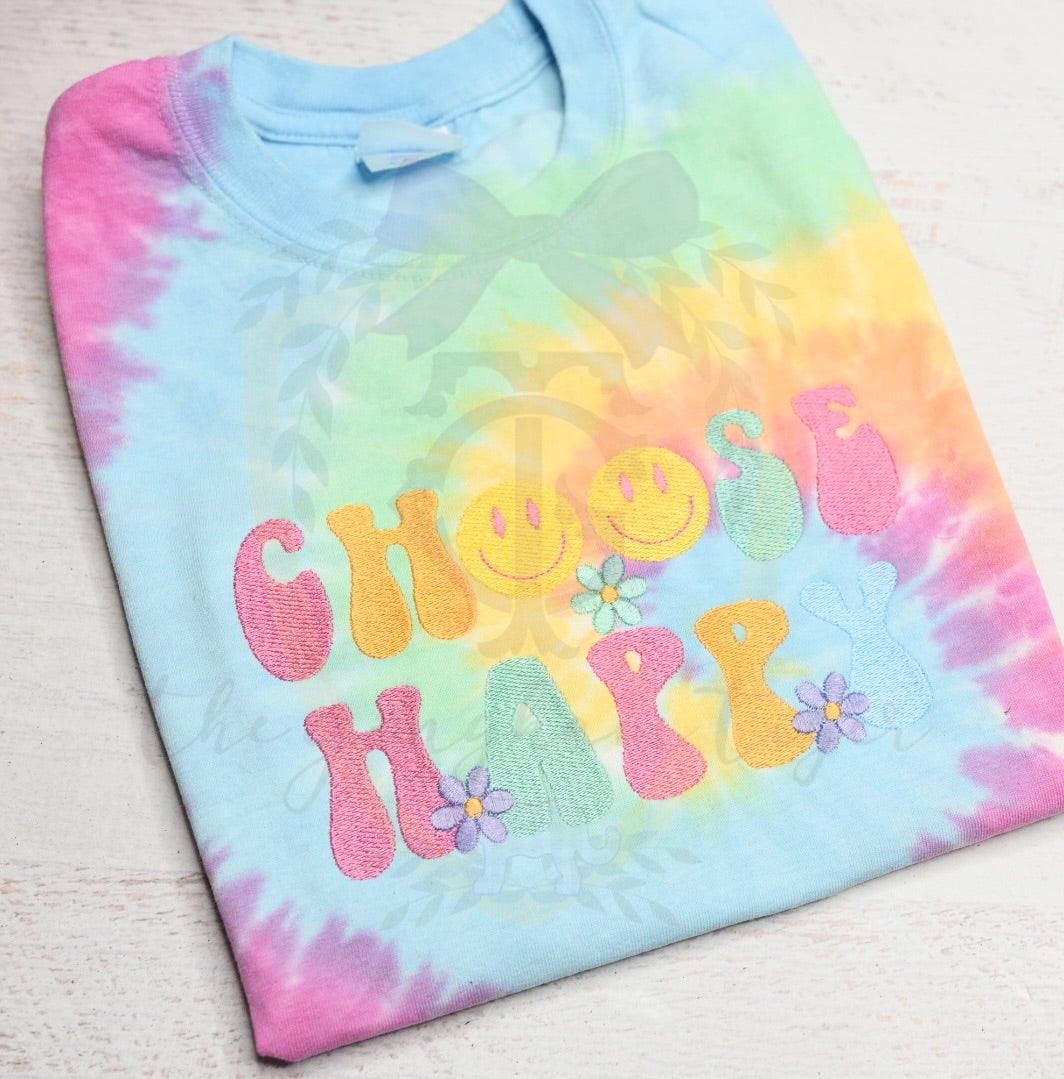 Choose Happy Tie Dye Tee