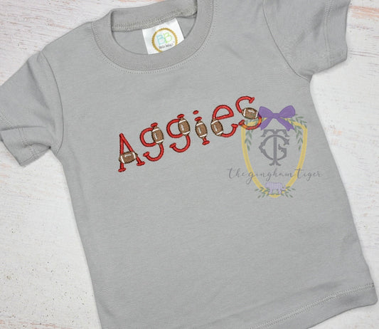 Embroidered Team Tee -Aggies