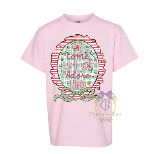 Oh Come Let Us Adore Him Christmas Tee or Sweatshirt