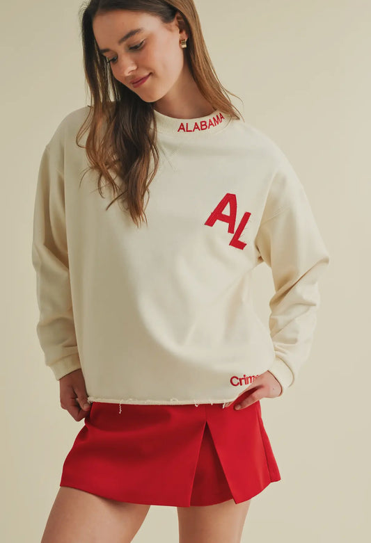Crimson Tide Embroidered Pullover