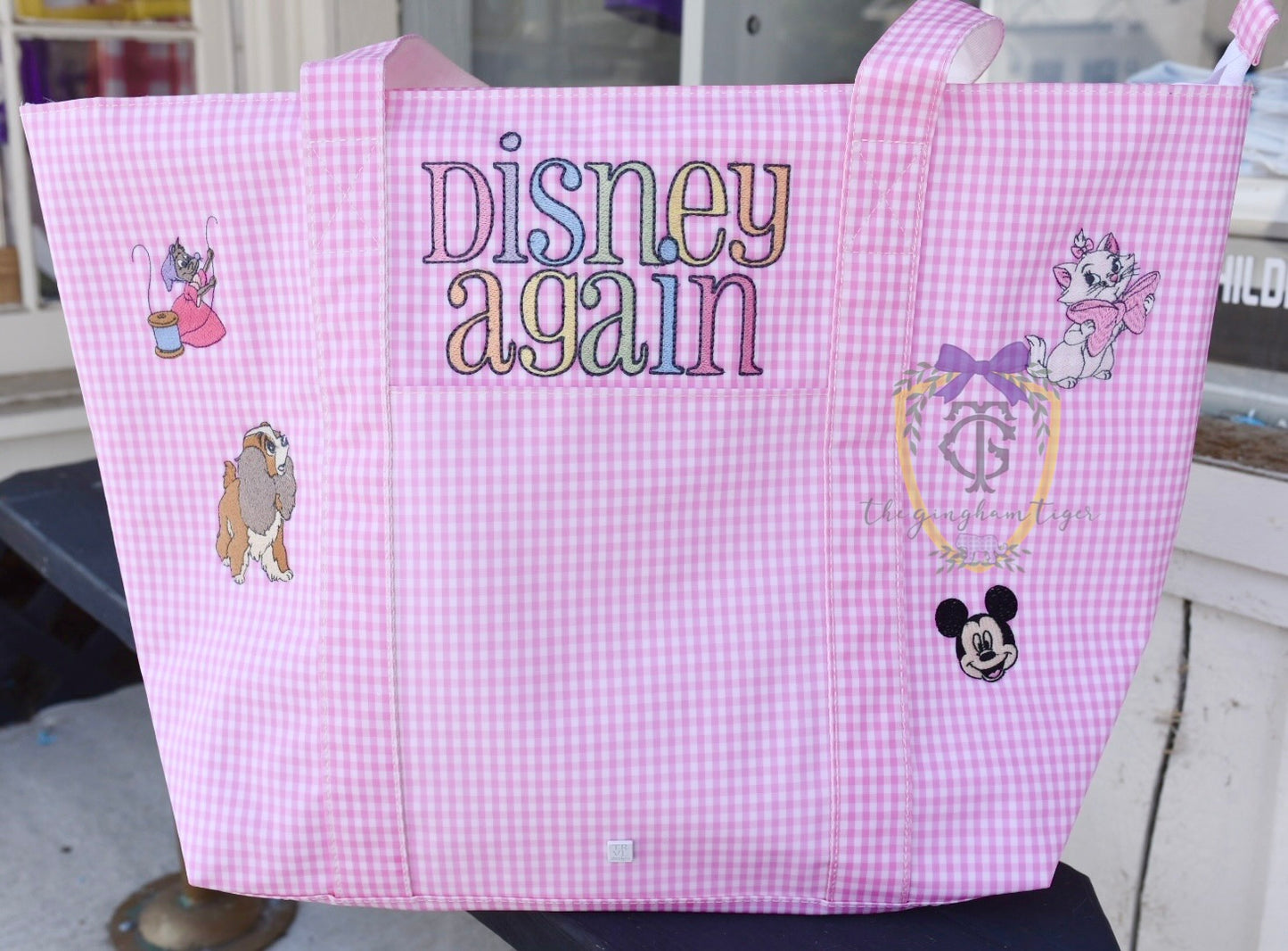 JUMBO TRVL Tote - Pink Gingham