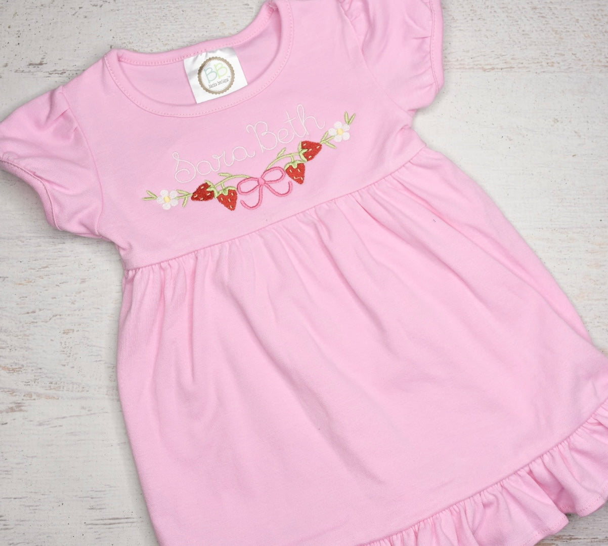 Strawberry Line Embroidered Dress