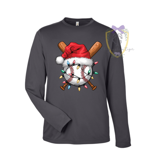 Christmas Baseball Lights Performance Tee