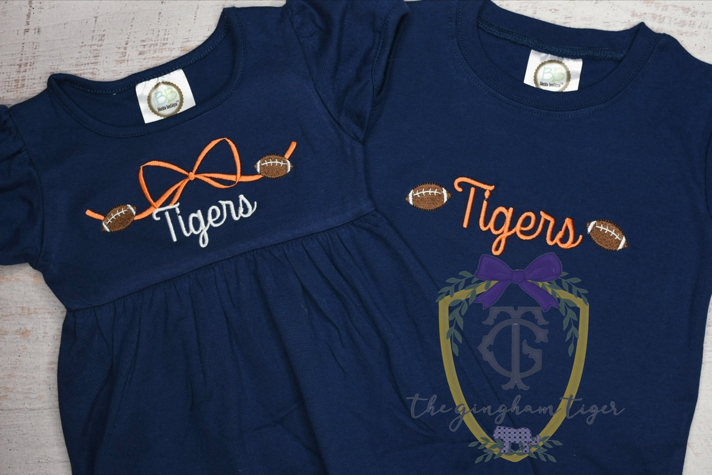 Tigers with Bow and Mini Footballs Dress