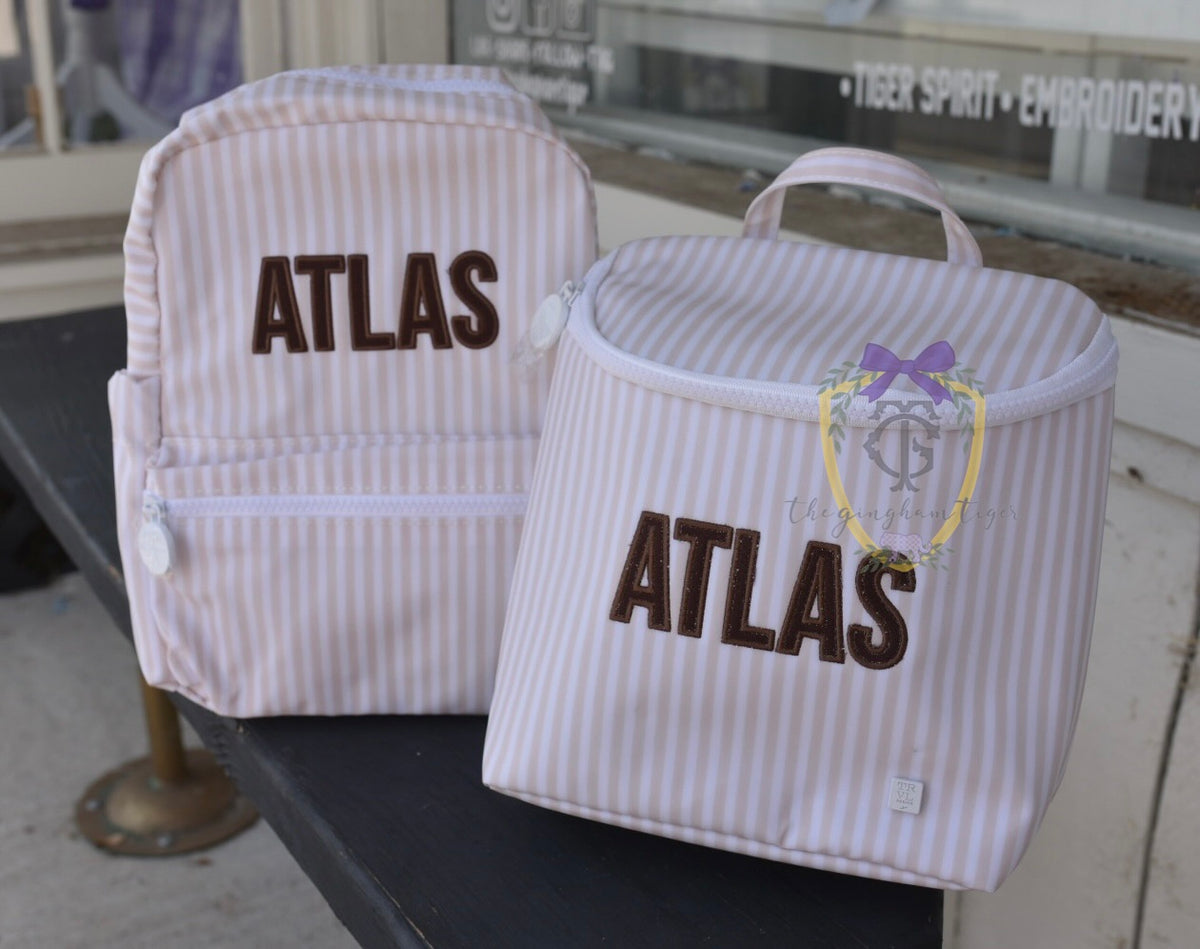 Take Away Bottle Bag - Pimlico Stripe Sand