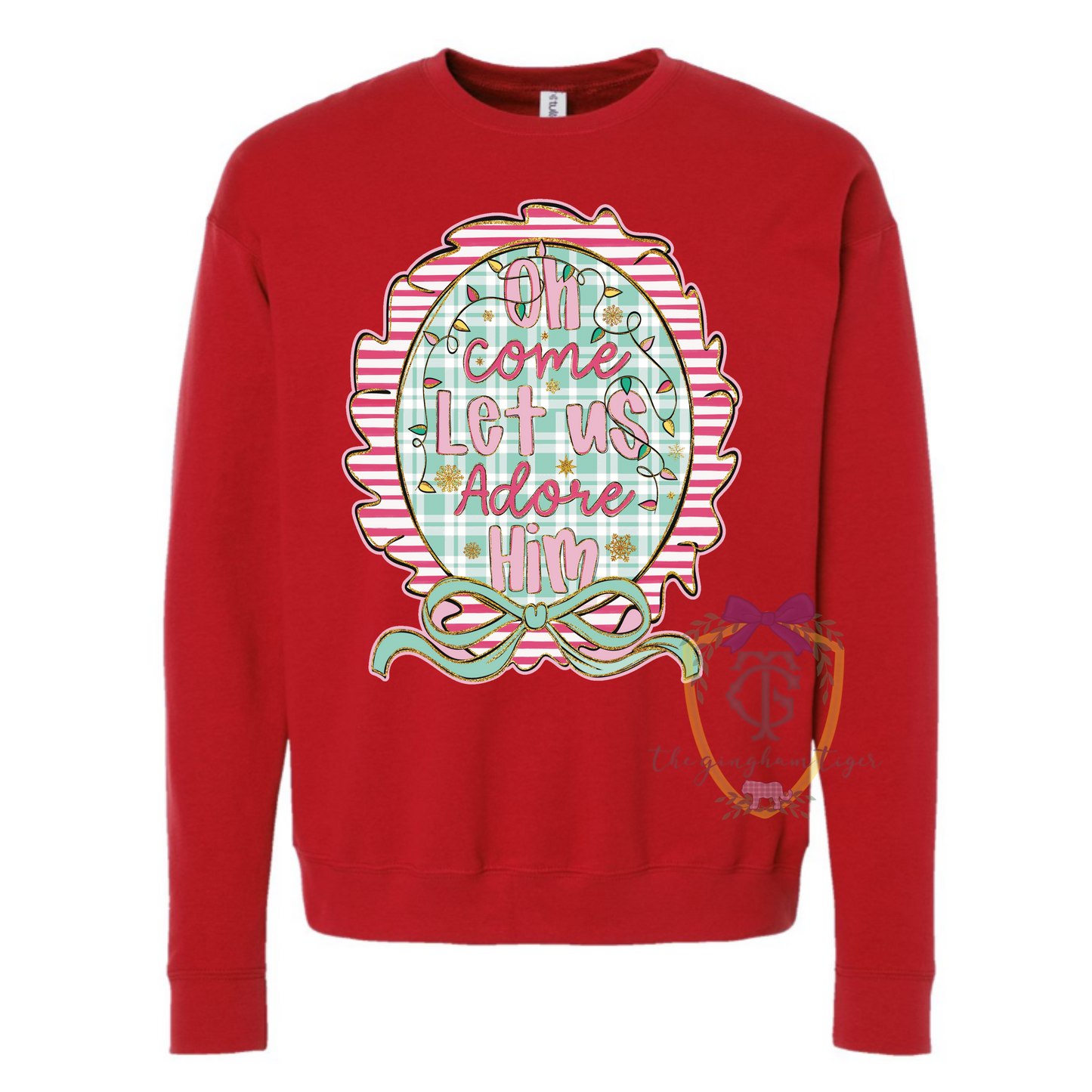 Oh Come Let Us Adore Him Christmas Tee or Sweatshirt