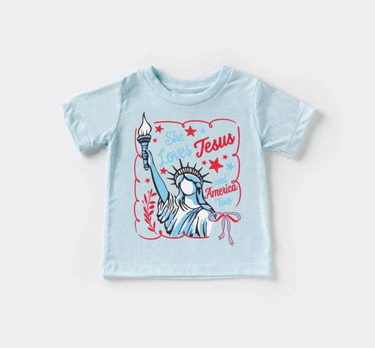 America + Jesus Too Youth Tee
