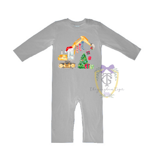 Excavator Romper or Long Sleeves Tee