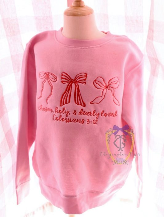 Pink Chosen, Holy, & Loved Sweatshirt