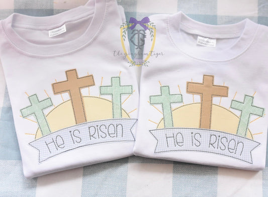 He is Risen Applique Shirt or Romper