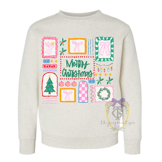 Christmas Collage Sweatshirt or Long Sleeves Tee