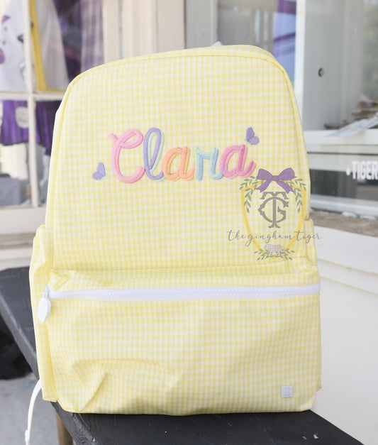 TRVL Backpack - BUTTERCUP GINGHAM