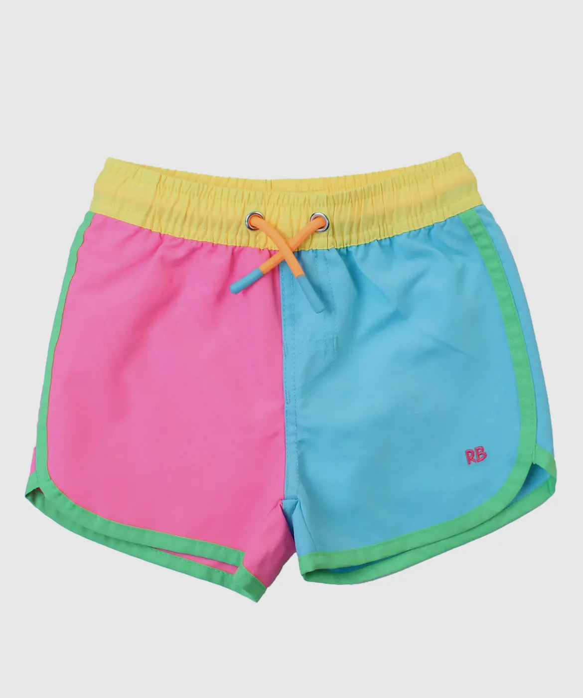 RuggedButts Boys Colorblock Neon Trunks