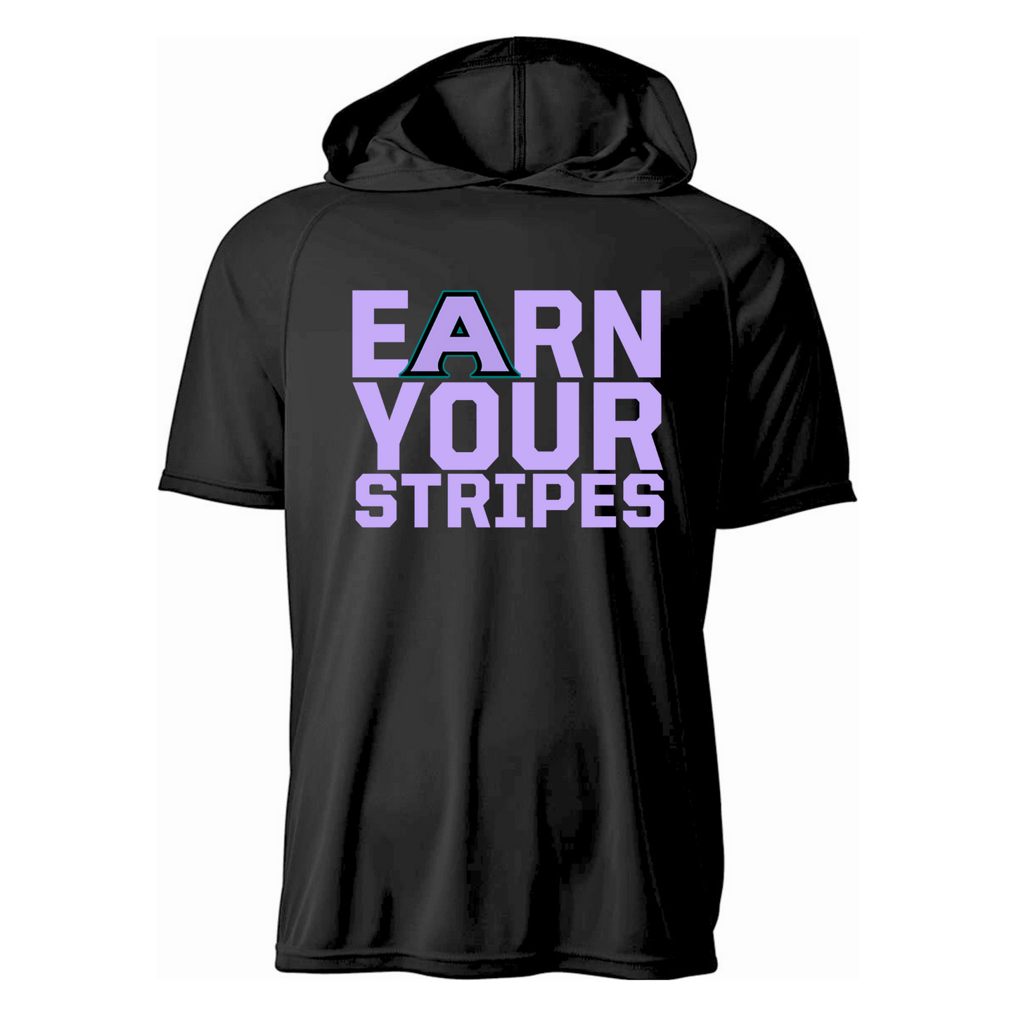 Earn Your Stripes Short Sleeves Hooded Performance Tee