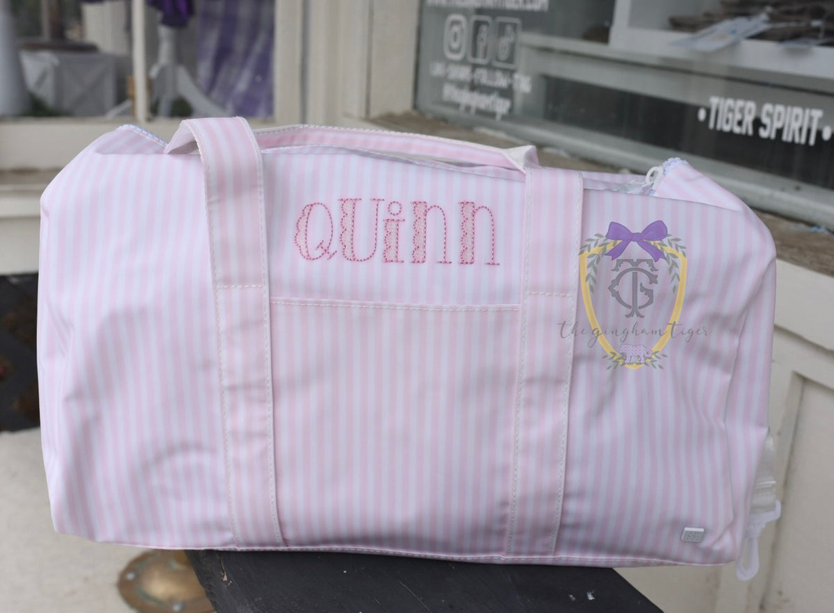 Pimlico Pink Stripe Weekender Duffle -TRVL Design