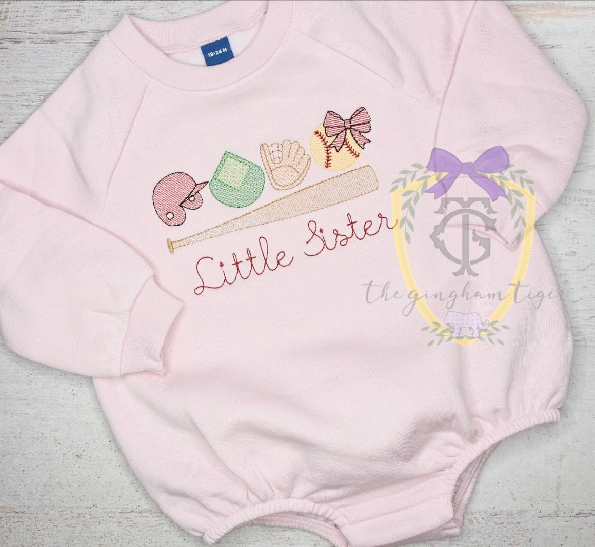 Little Sister Softball or Baseball shirt or sweatshirt