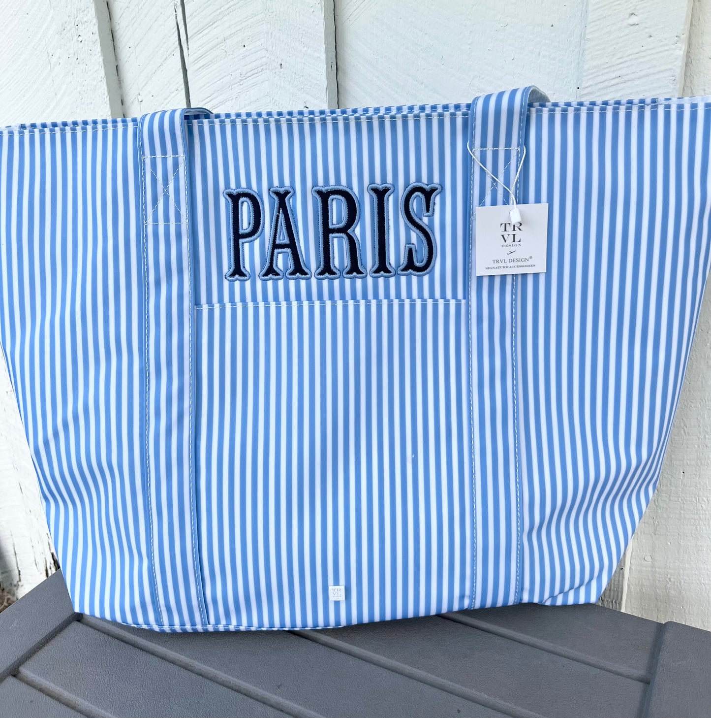 Pimlico Chambray Stripe TRVL JUMBO Tote - backordered to 8/25