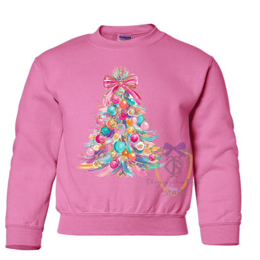Watercolor Tree Sweatshirt or Tee (Youth)