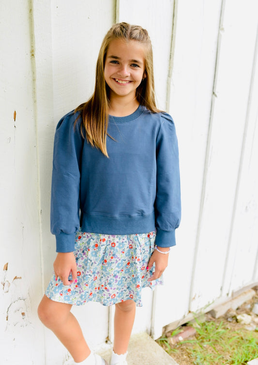 Clara Combo Dress - Slate