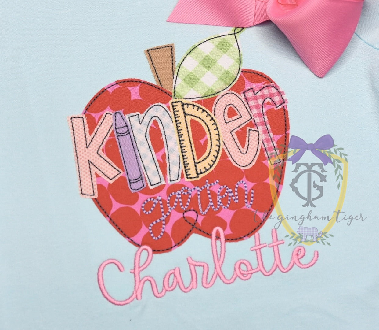 Kindergarten Apple Applique Tee