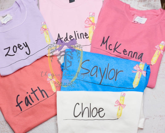 Name + Pencil Tee