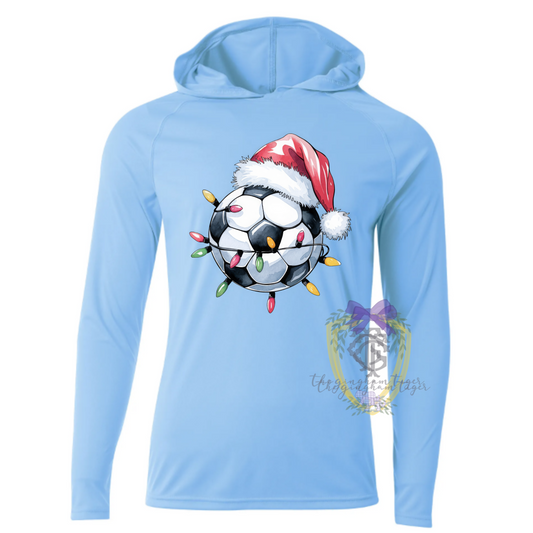 Hooded Soccer Christmas Performance Tee