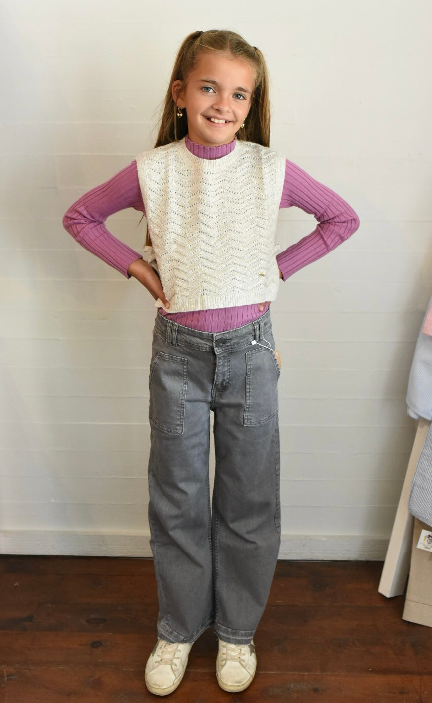 Mayoral High Waist Gray Denim