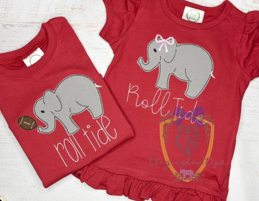 Elephant Football Applique Shirt