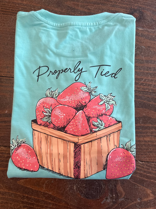Properly Tied Seafoam Strawberry Basket SS