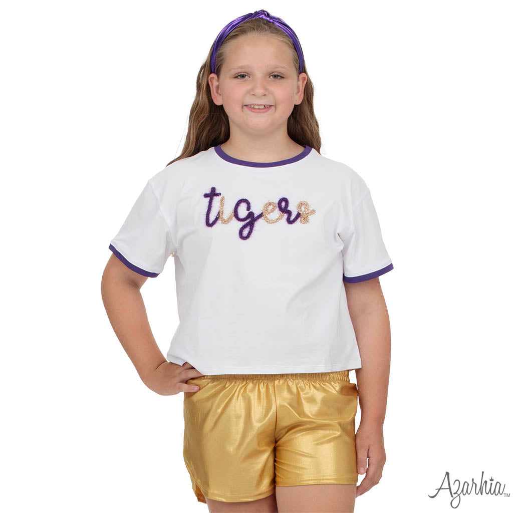Tinsel Game Day Ringer Boxy Tee - Tigers