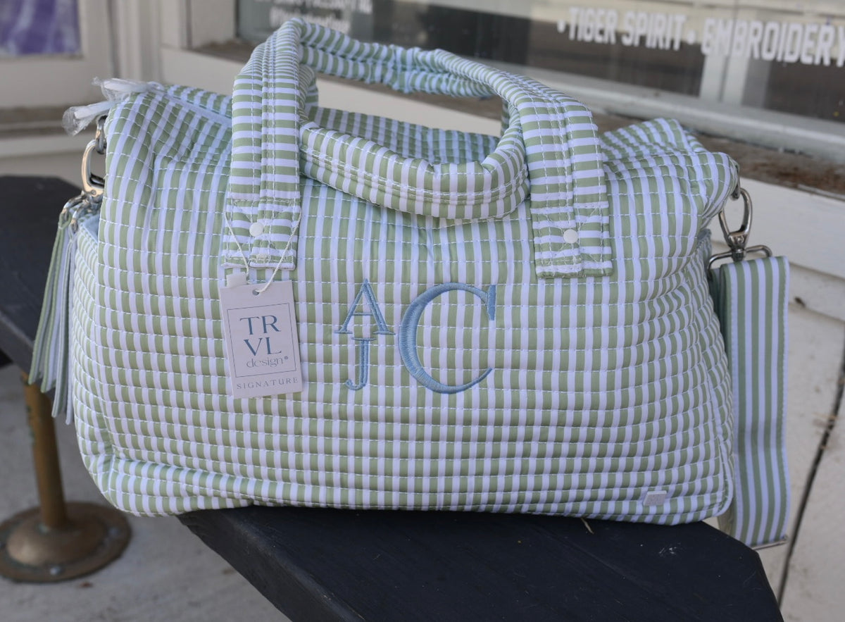 TRVL Stroller Bag - Pimlico Stripe Sage