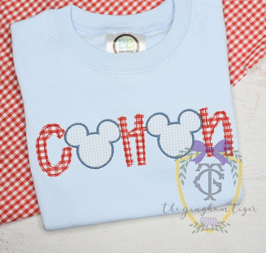 Mouse Name Applique Shirt