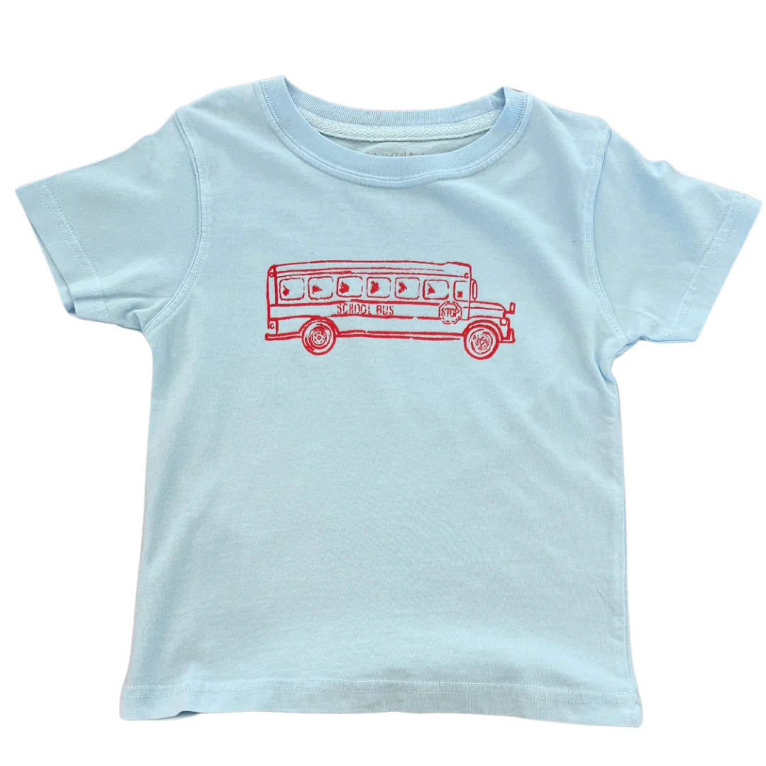 Light Blue School Bus Tee