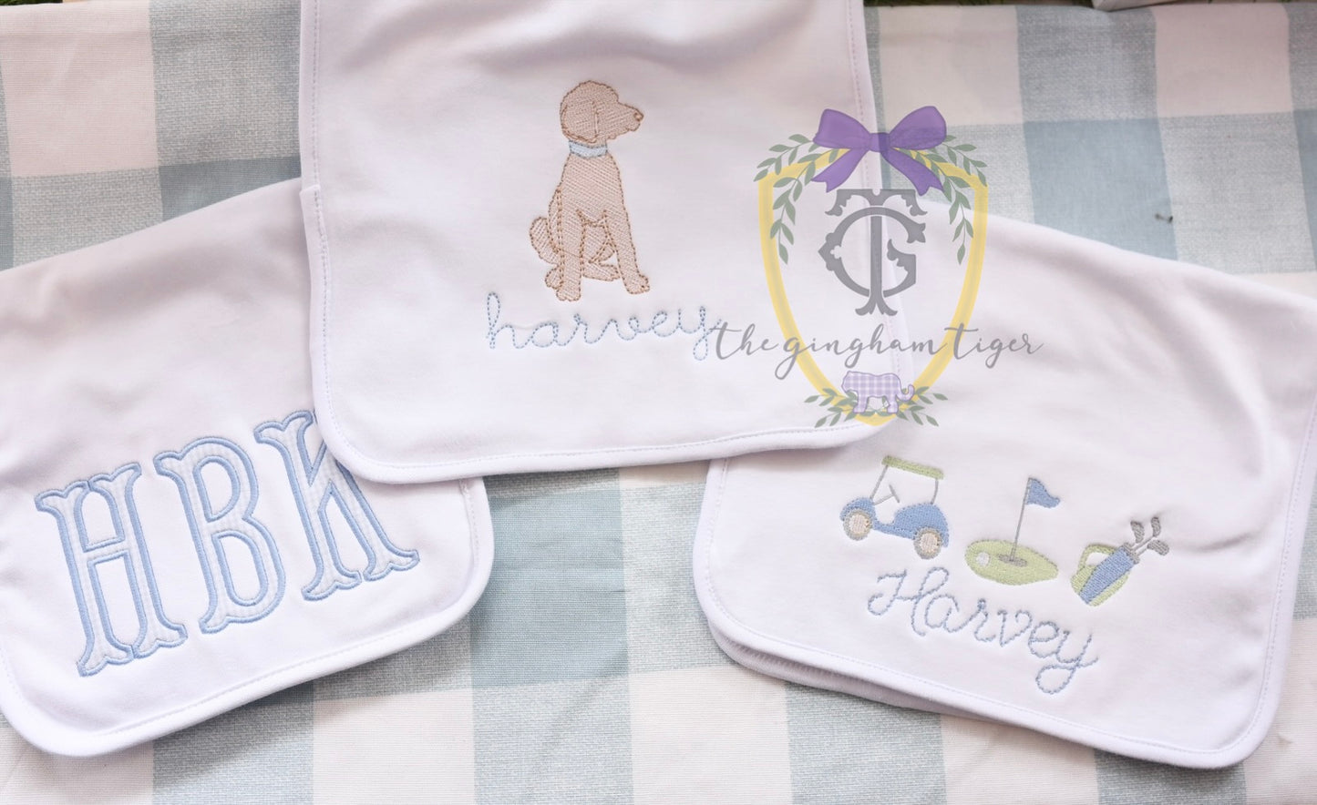 Set of three Burp Cloth or Bib