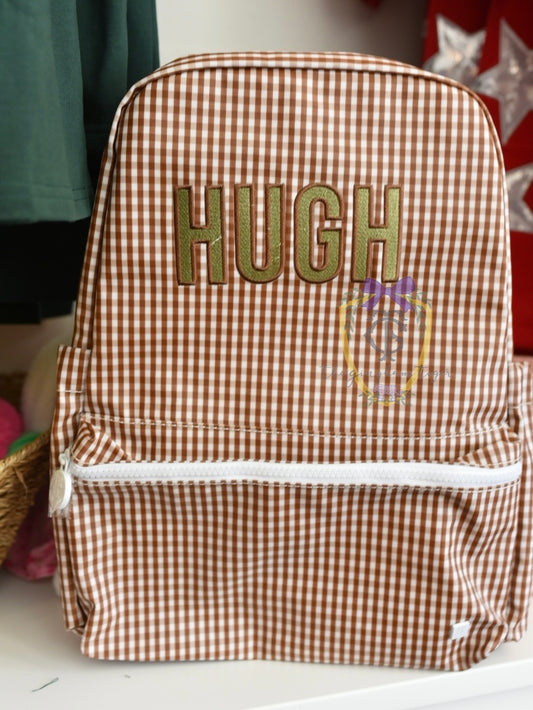 TRVL BACKPACKER - Gingham Cocoa