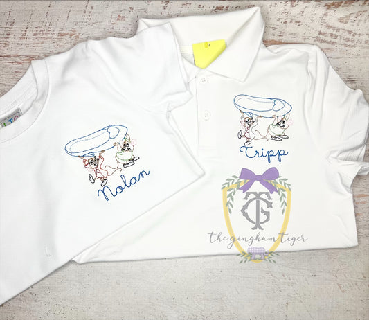 Cinder Mice Pocket Embroidery Tee