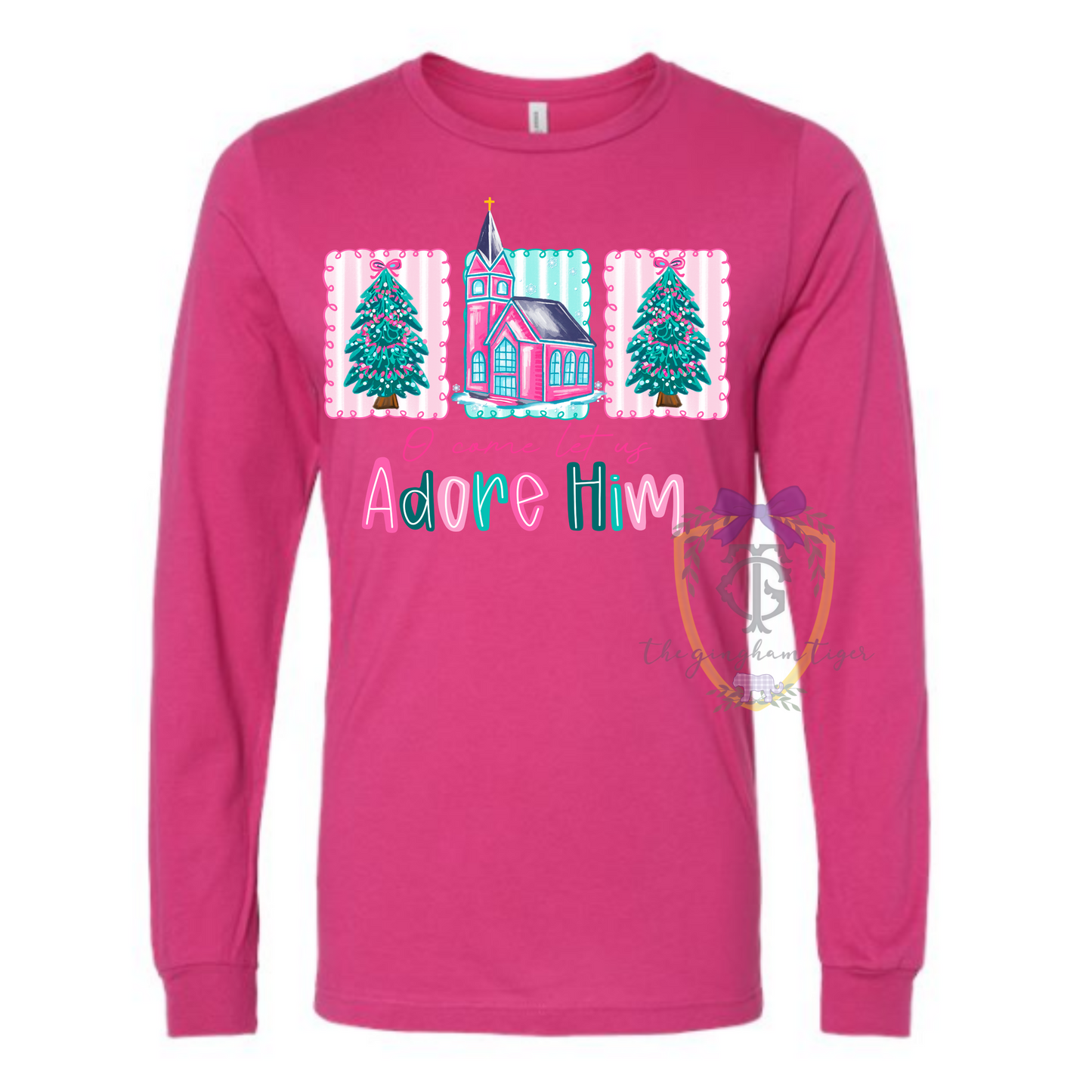 Adult and Youth Long Sleeves Religous Brights Christmas Tee