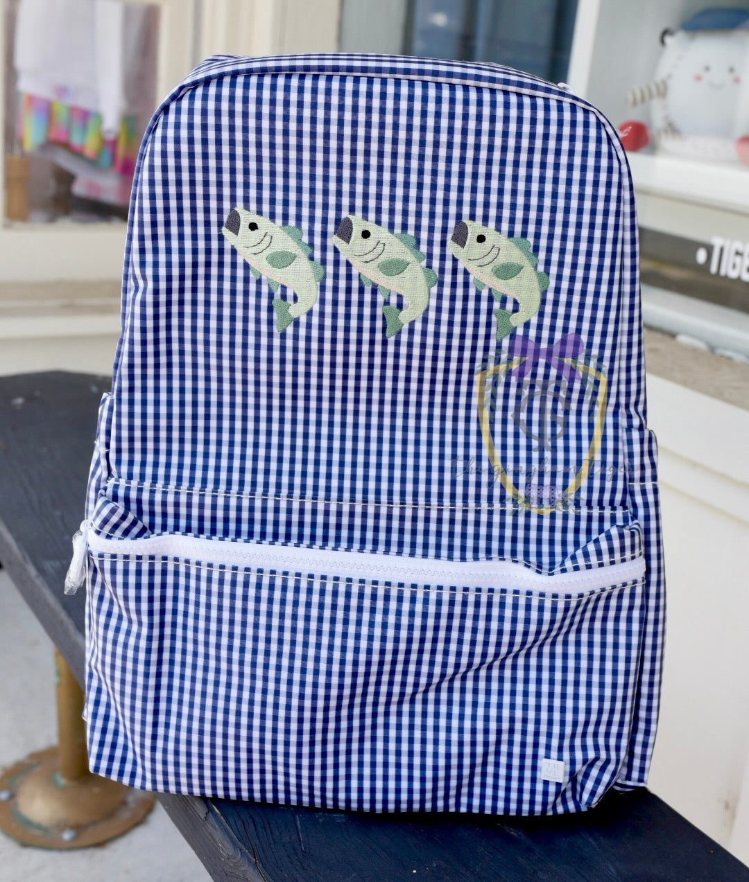Backpack TRVL - Gingham Navy
