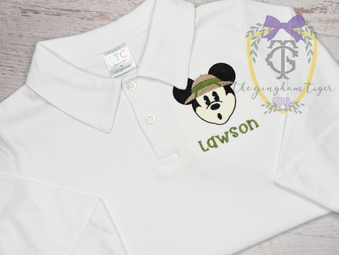 Safari Mouse Embroidered Polo