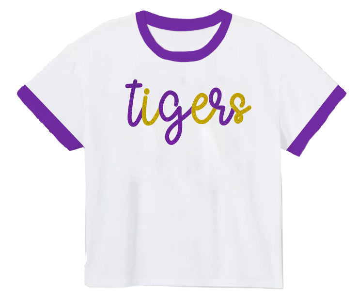 Tinsel Game Day Ringer Boxy Tee - Tigers