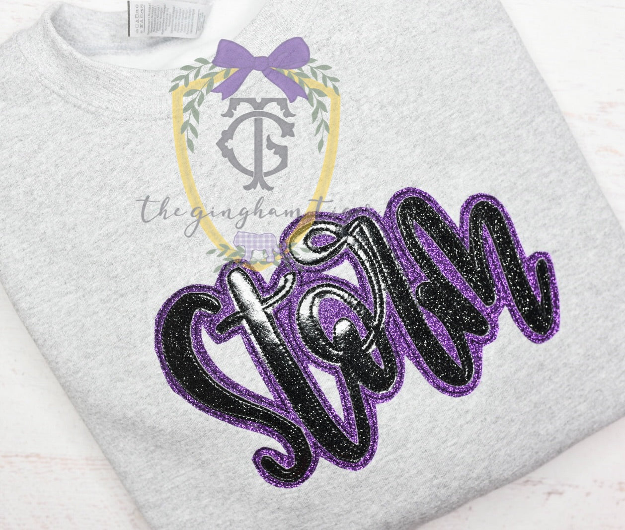 Hand-Lettered Storm Applique Sweatshirt