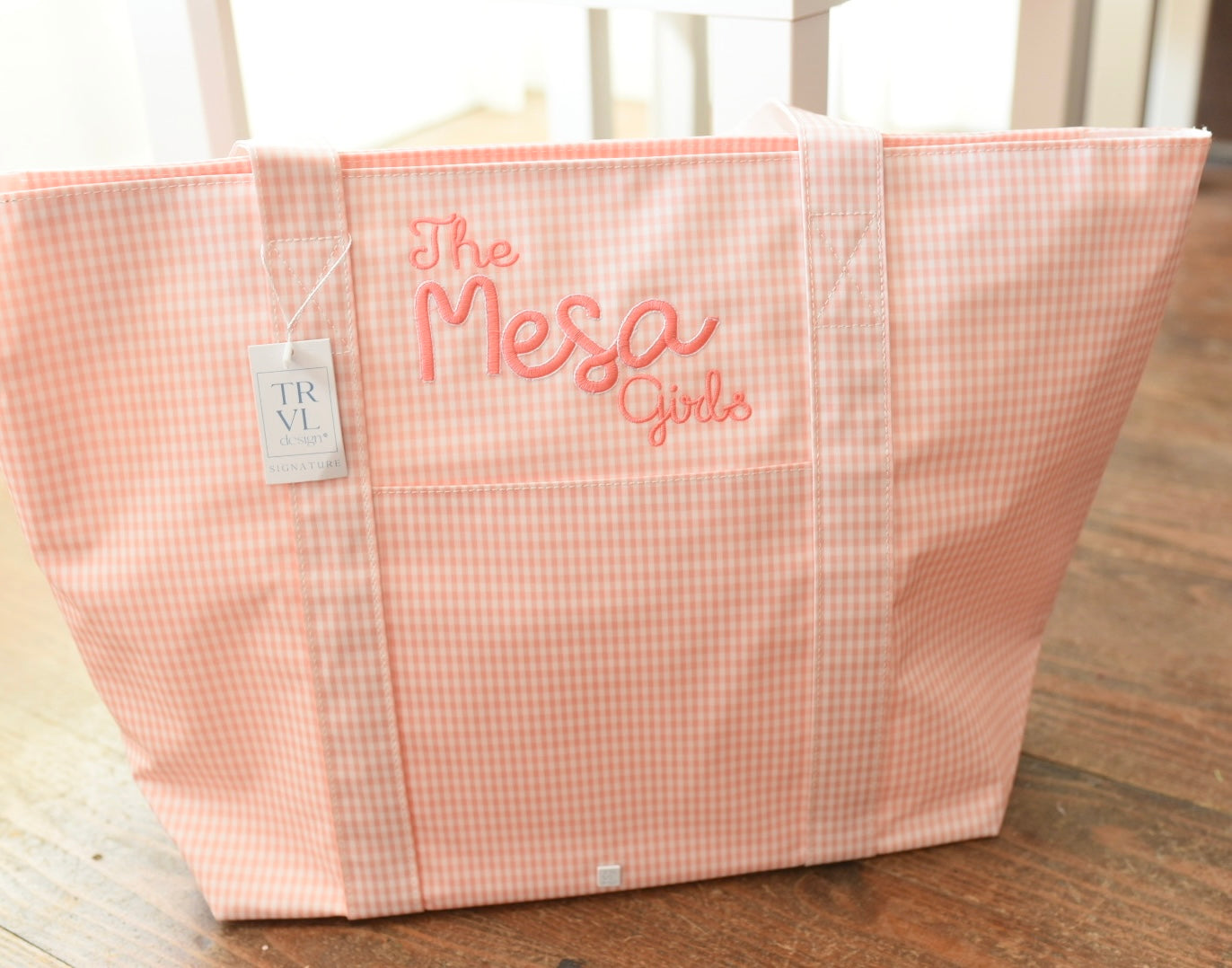 Gingham Taffy TRVL JUMBO Tote
