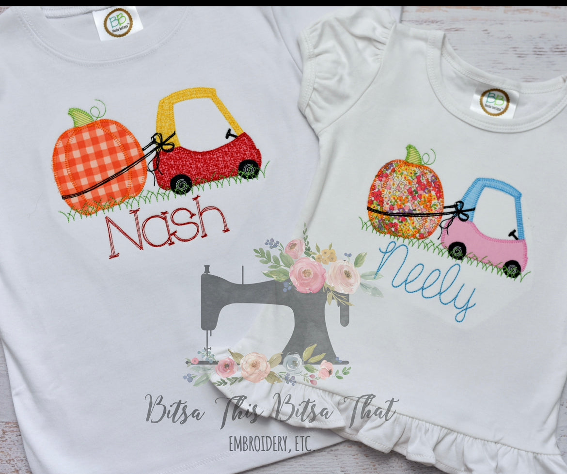 Cosy Car Pumpkin Tee