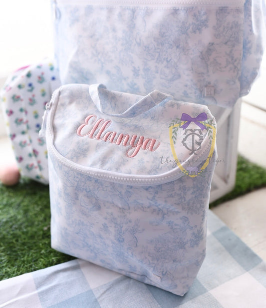 Take Away Bottle Bag - Bunny Toile