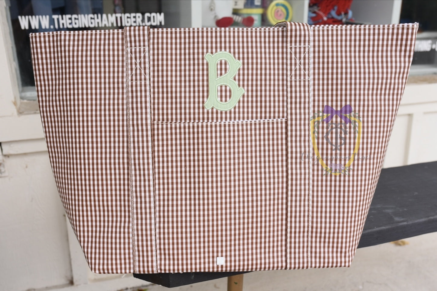 Jumbo XL TRVL tote - Coco Gingham