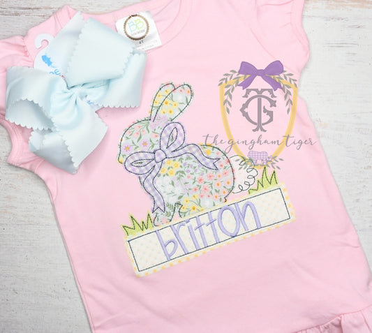 Applique Floral Bunny Shirt