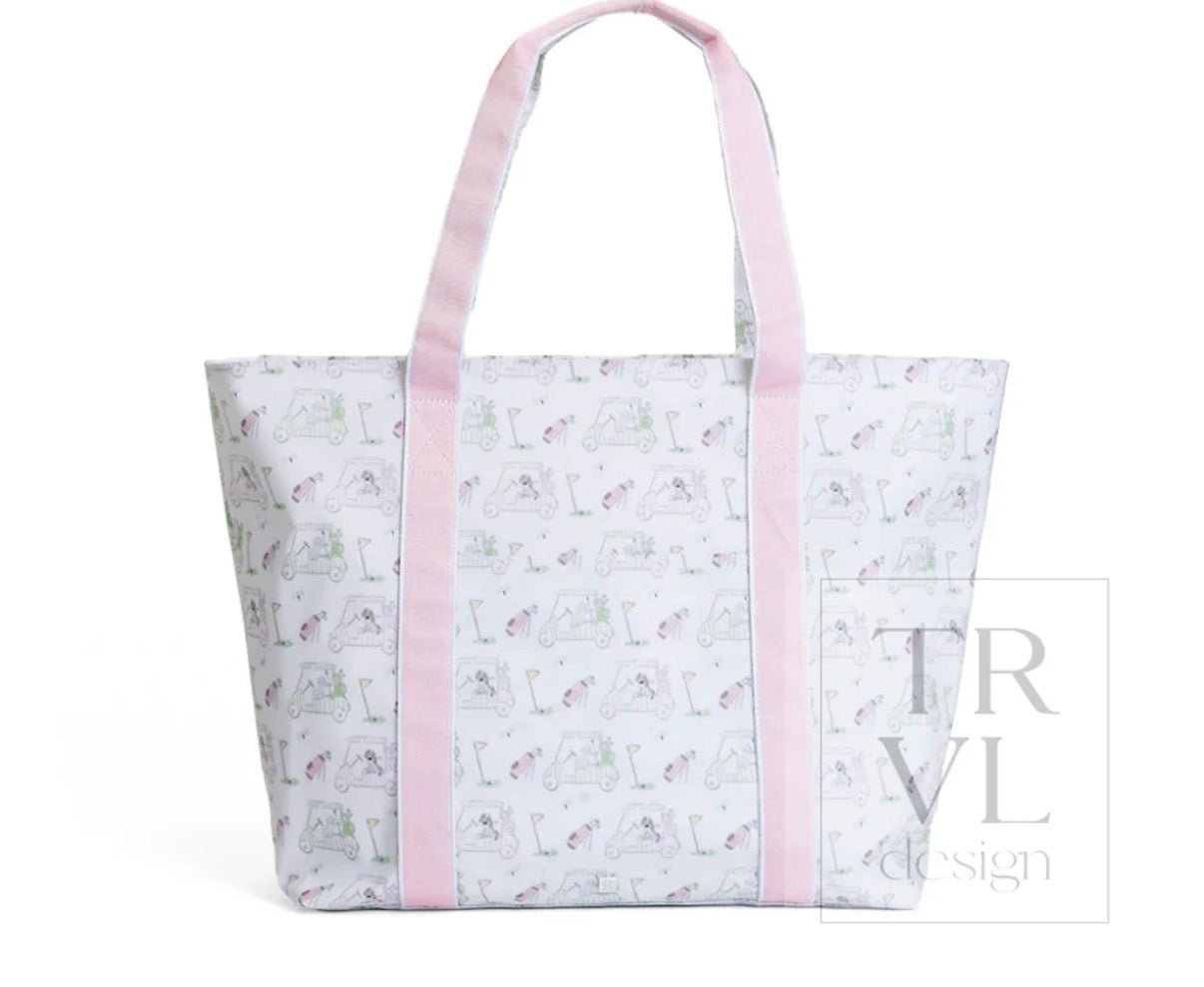 Jumbo XL TRVL tote - PUTT PUTT PINK